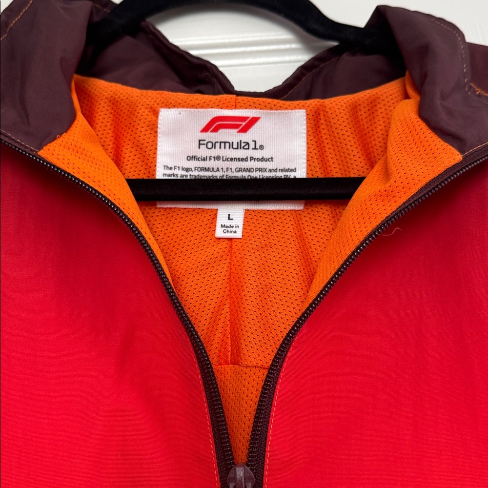 NWT Men's Formula 1 Ombre Half-Zip Pullover - Red to Orange - Size large - Picture 2 of 5